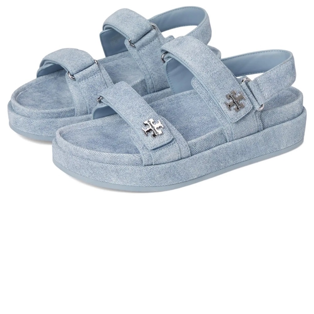 Tory Burch Kira Sport Sandal Blue Cloud - Size 9 - NWT